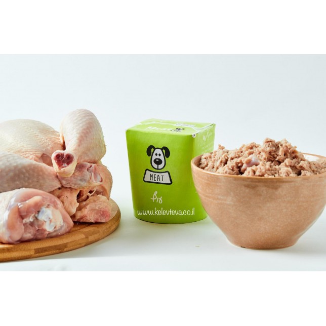 מיט מזון טבעי לכלבים - עוף ללא ירקות 1 ק"ג 